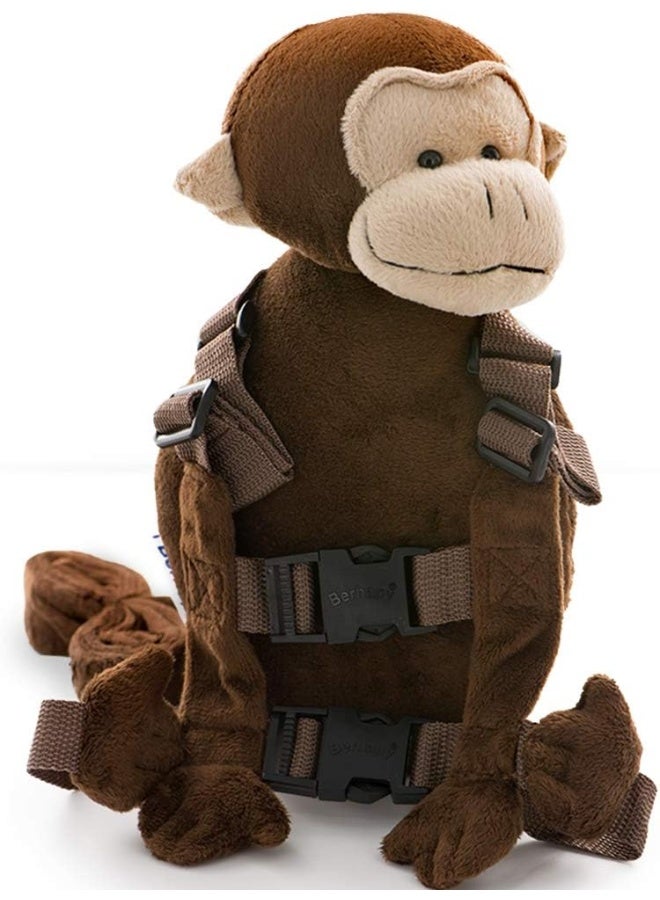 Berhapy 2 in 1 Clever Orangutan Toddler Backpack Harness with Safety Leash for Children's Walking - Image 2
